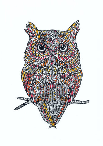 Owl 2022 Coloured Piece